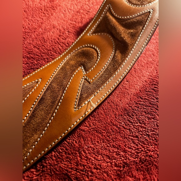 Vintage Brown Leather Fashion Belt - Picture 10 of 13